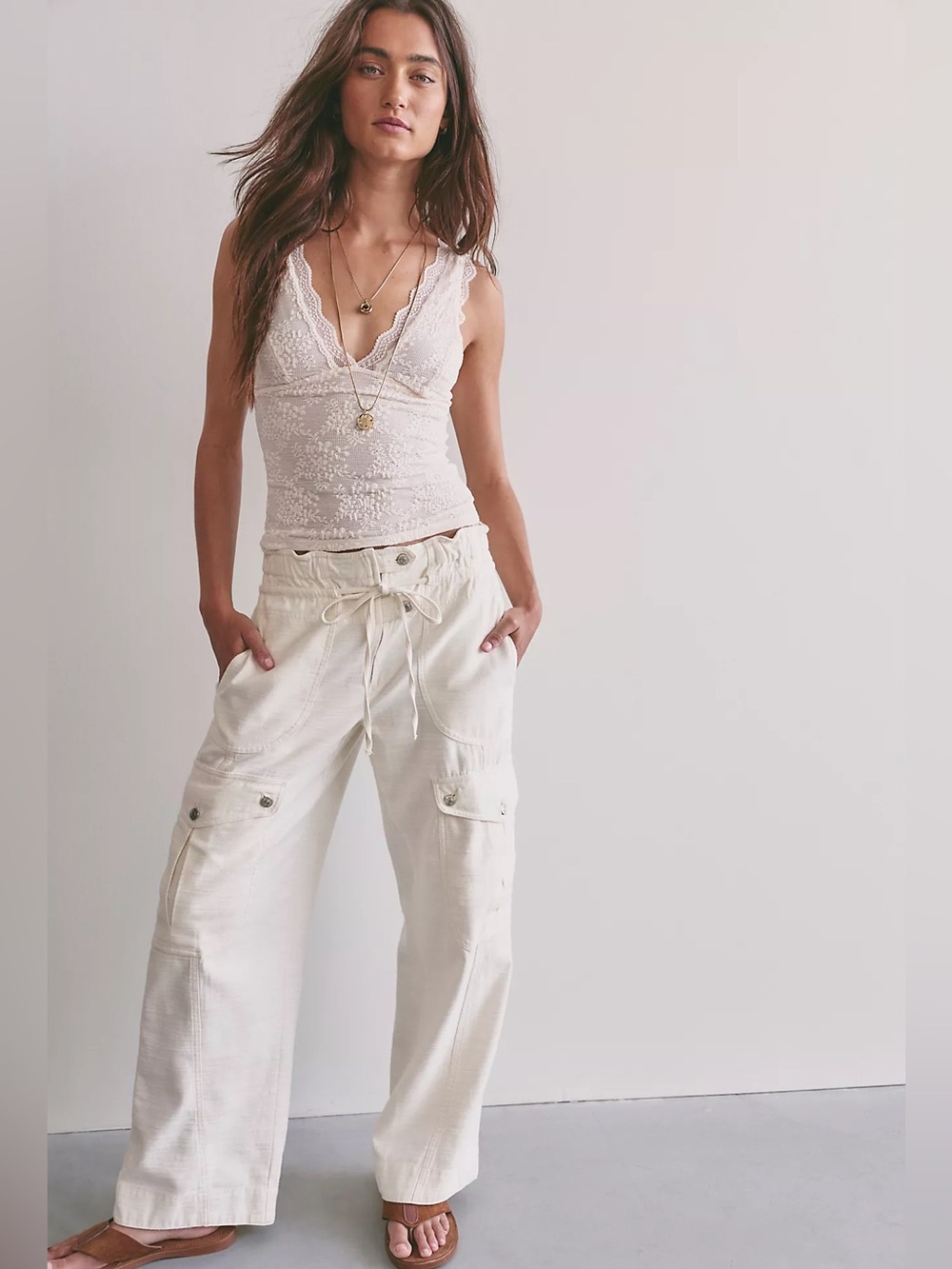 We The Free Wide-Leg Cargo Jeans